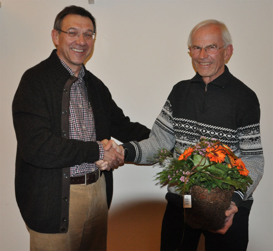 1. Vorsitzender Klaus Wyrwich mit Josef Hagl